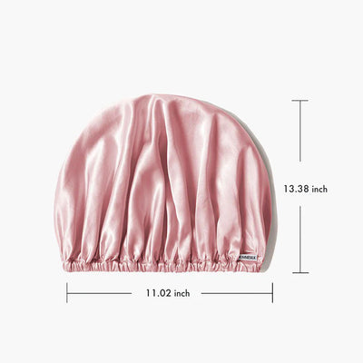 OLESILK 22 Momme Silk-Bonnet for Sleeping, 22 Momme 100% Mulberry Silk  Sleep Cap for Women, Silk Hair Wrap for Curly Hair, Pink