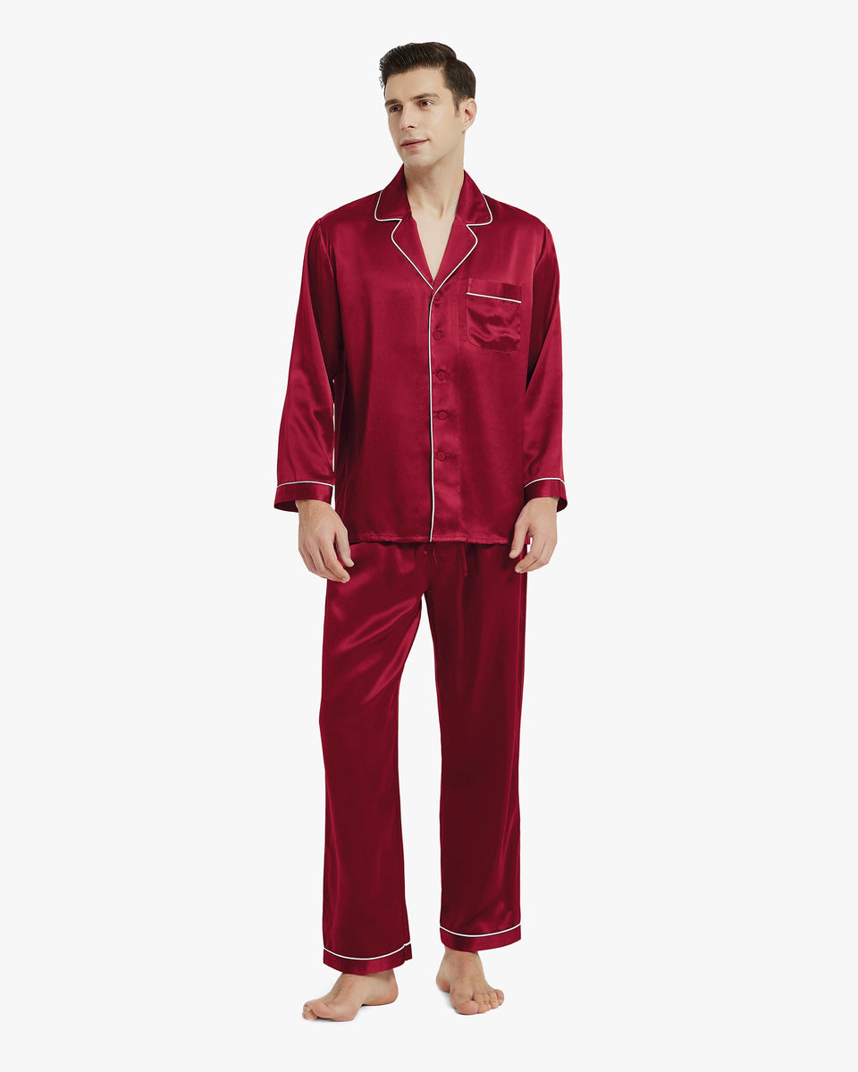 Best Silk Pajamas for Men Luxury Washable Silk Pajama Set – Mommesilk